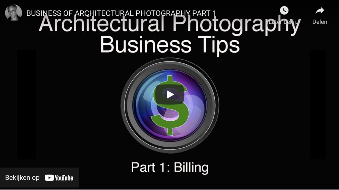 Billing and the Business of Architectural Photography
